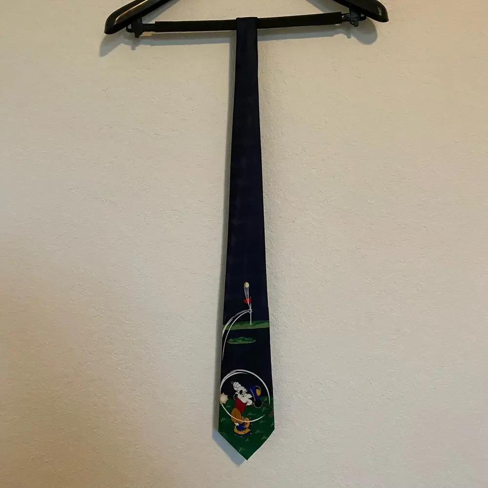 Vintage Disney‎ Mickey Unlimited Golf Mickey Golf Tee Off Tie